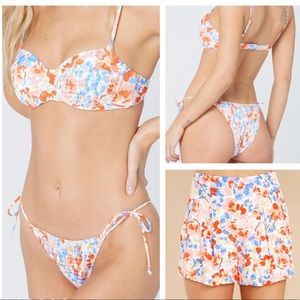 SOLD** L Space 3 piece swim set & shorts